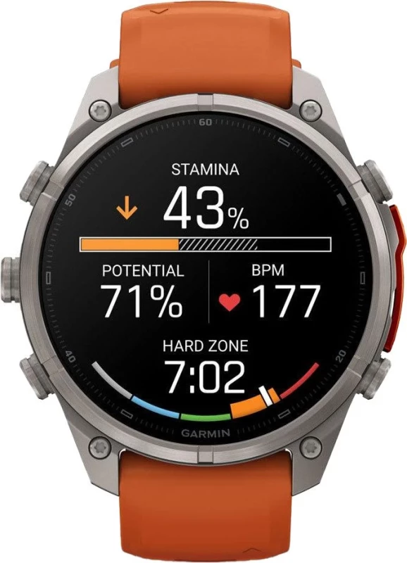 Смарт-часы Garmin Fenix 9 Pro inReach 47mm Titanium with Autumn Orange/Spark Orange Silicone Band (010-04336-00/01) - Зображення 3