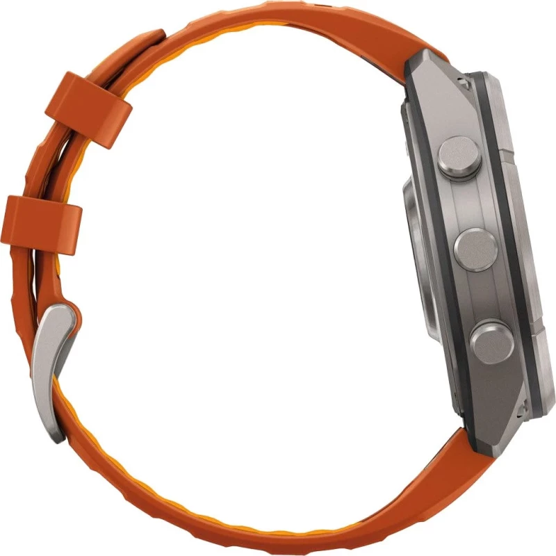 Смарт-часы Garmin Fenix 9 Pro inReach 47mm Titanium with Autumn Orange/Spark Orange Silicone Band (010-04336-00/01) - Зображення 4