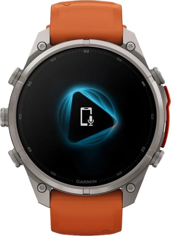 Смарт-часы Garmin Fenix 9 Pro inReach 47mm Titanium with Autumn Orange/Spark Orange Silicone Band (010-04336-00/01) - Зображення 5