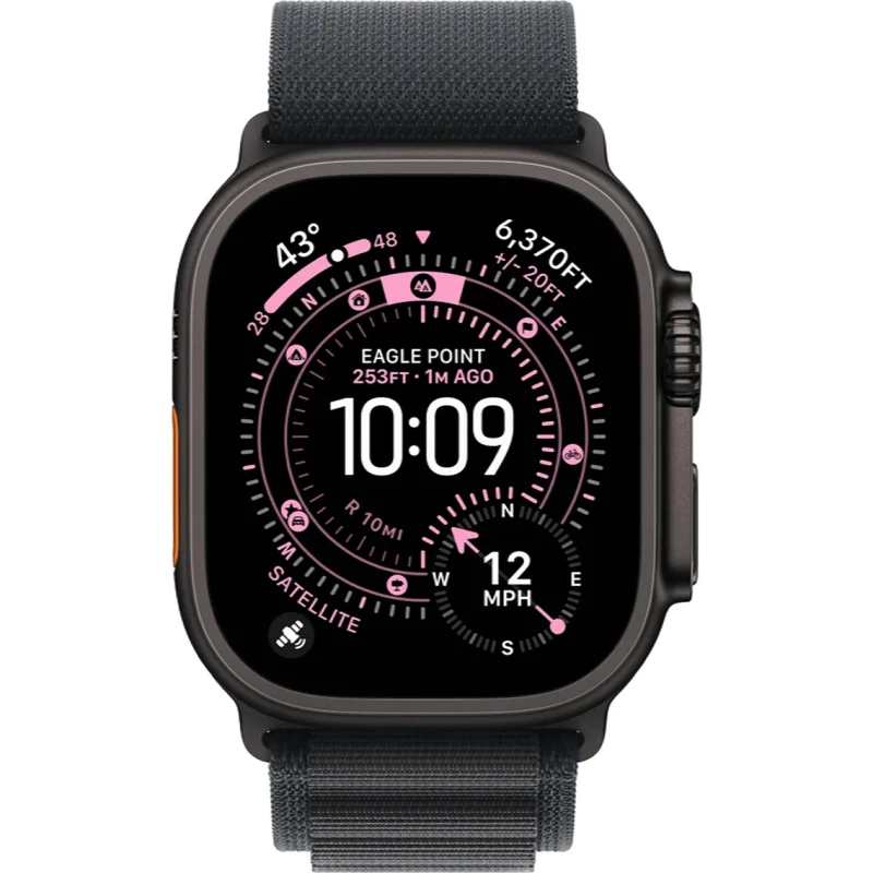 Apple Watch Ultra 3 GPS + Cellular 49mm Black Tit. Case w. Black Alpine Loop - Small (MF0Q4) - Зображення 1