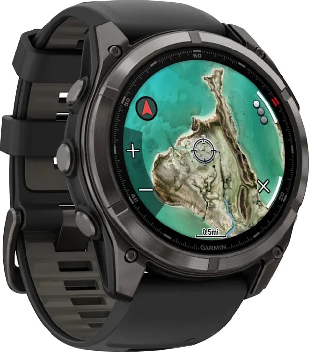 смарт-часы Garmin Fenix 8 Pro 51 mm MicroLED Carbon Gray Titanium with Black/Pebble Gray (010-03380-00/01) - Зображення 1