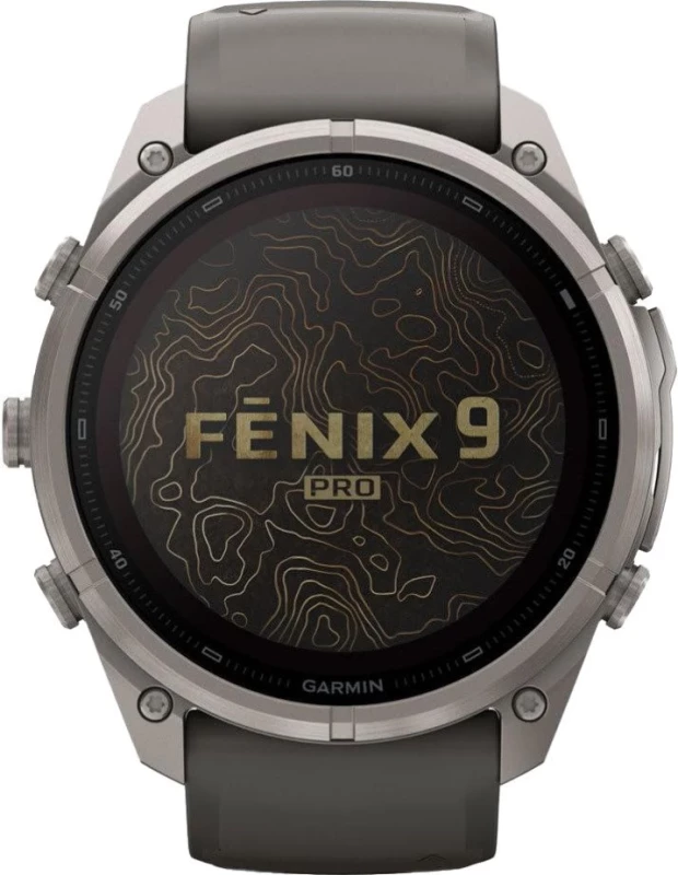 Смарт-часы Garmin Fenix 9 Pro inReach Solar 51mm Titanium with Pebble Gray/Silver Gray Silicone Band (010-04339-00/01) - Зображення 1