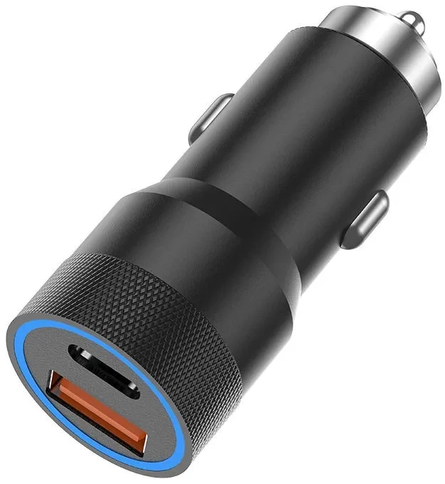 Aspor A909 PD Metal (USB/USB-C/3.4A/38W) LED Black - Зображення 1