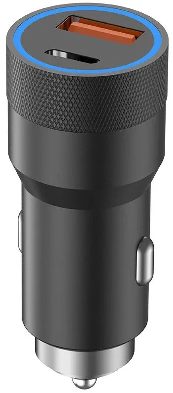 Aspor A909 PD Metal (USB/USB-C/3.4A/38W) LED Black - Зображення 2