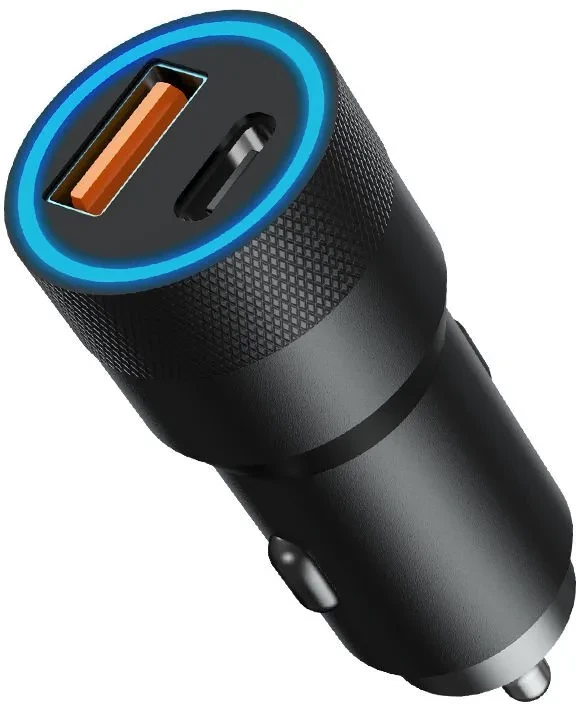 Aspor A909 PD Metal (USB/USB-C/3.4A/38W) LED Black - Зображення 3