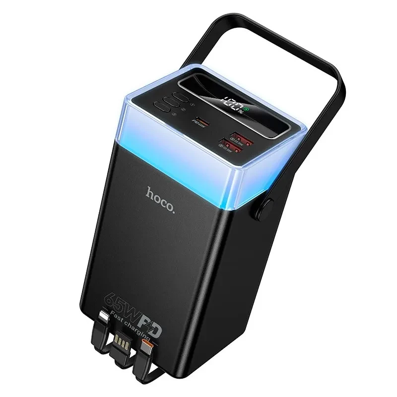 Hoco DB103A 60000mAh (2USB/1Type-C, PD/QC, 65W/3A) Black - Зображення 1