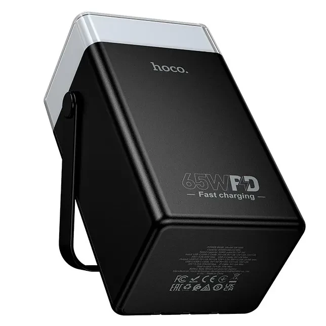 Hoco DB103A 60000mAh (2USB/1Type-C, PD/QC, 65W/3A) Black - Зображення 5