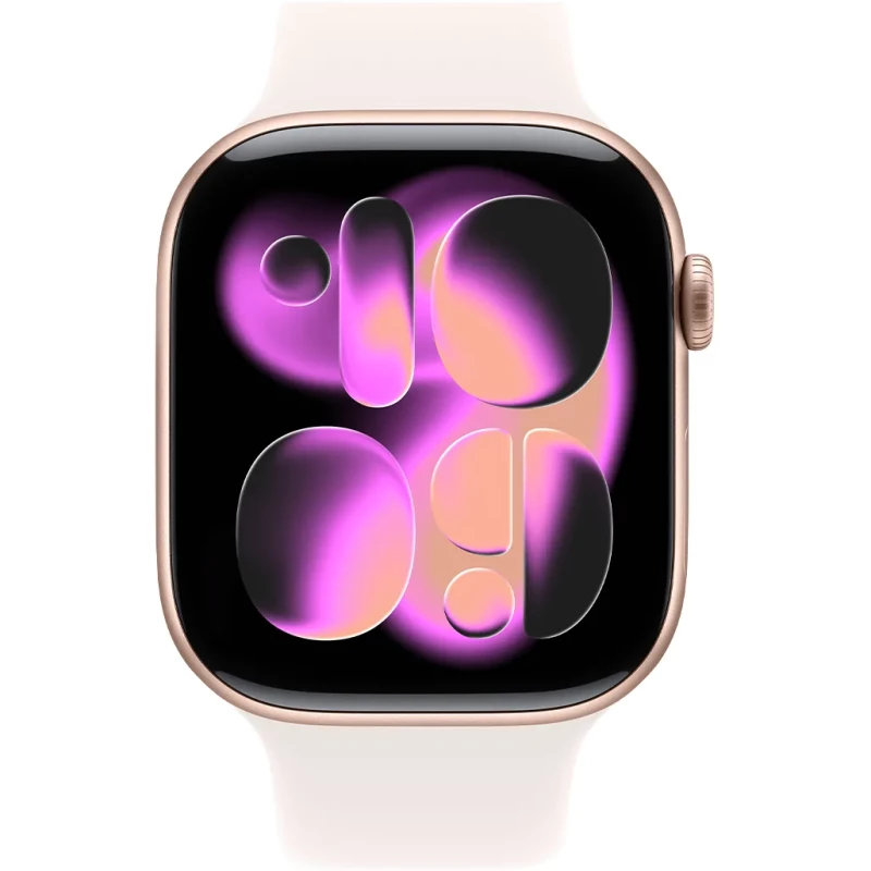 Apple Watch Series 11 GPS 46mm Rose Gold Alu. Case w. Light Blush S. Band - S/M (MEV64) - Зображення 1