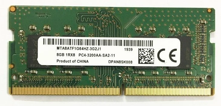 SO-DIMM 8GB/3200 DDR4 Micron (MTA8ATF1G64HZ-3G2R1)