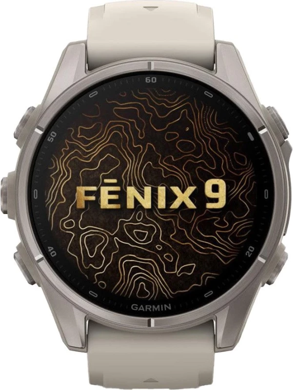 Смарт-часы Garmin Fenix 9 43mm Titanium with Fog Gray Silicone Band (010-04761-00/01) - Зображення 1