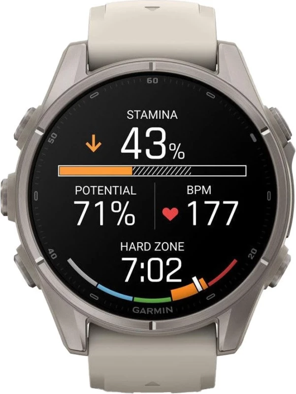 Смарт-часы Garmin Fenix 9 43mm Titanium with Fog Gray Silicone Band (010-04761-00/01) - Зображення 3