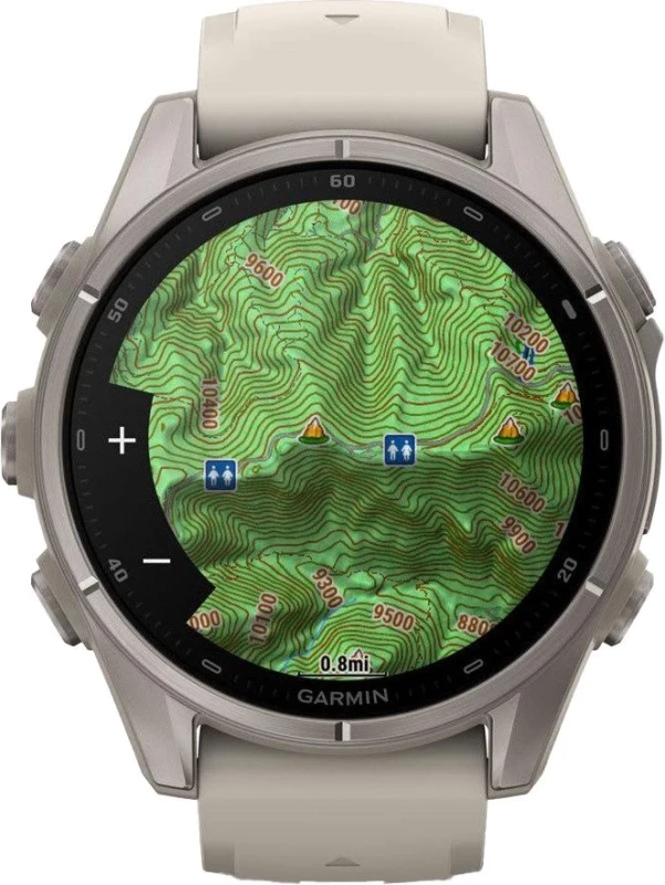 Смарт-часы Garmin Fenix 9 43mm Titanium with Fog Gray Silicone Band (010-04761-00/01) - Зображення 6