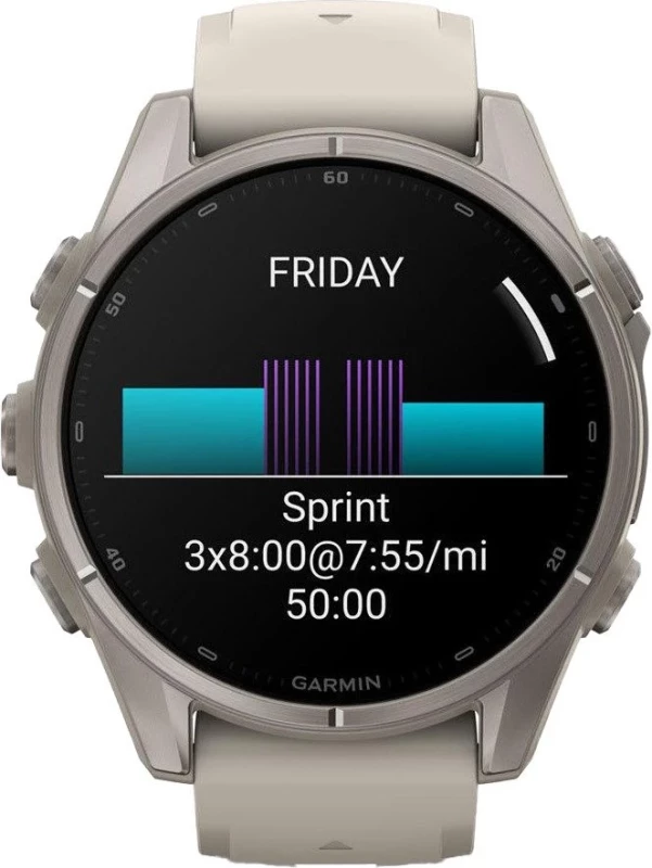Смарт-часы Garmin Fenix 9 43mm Titanium with Fog Gray Silicone Band (010-04761-00/01) - Зображення 7