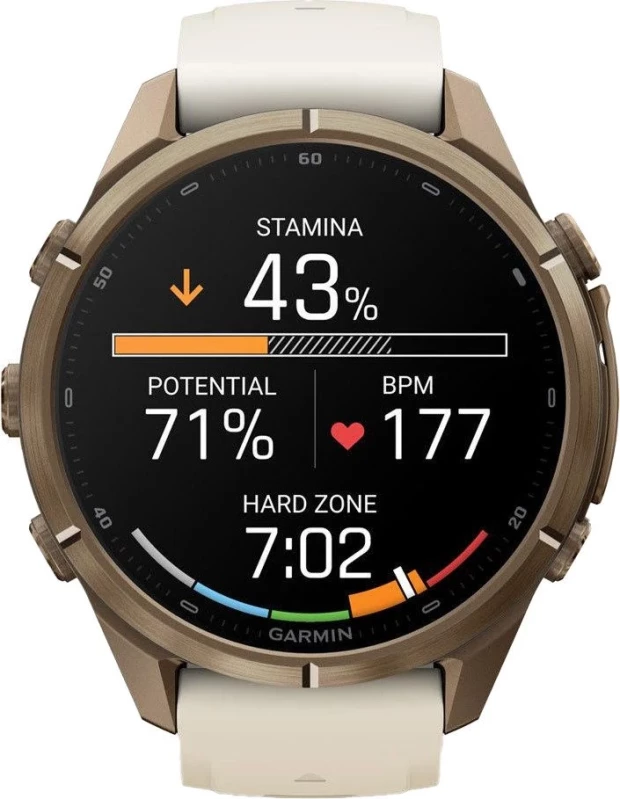 Смарт-часы Garmin Fenix 9 Pro inReach 43mm Autumn Gold Titanium with Cream/French Gray Silicone Band (010-04335-20/21) - Зображення 3