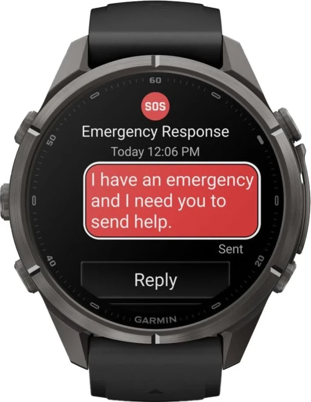 Смарт-часы Garmin Fenix 9 Pro inReach 43mm Carbon Gray DLC Titanium w. Black/Pebble Gray Silicone B. (010-04335-10/11) - Зображення 6