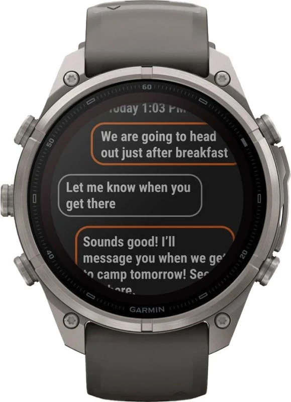Смарт-часы Garmin Fenix 9 Pro inReach Solar 47mm Titanium with Pebble Gray/Silver Gray Silicone Band (010-04338-00/01) - Зображення 8