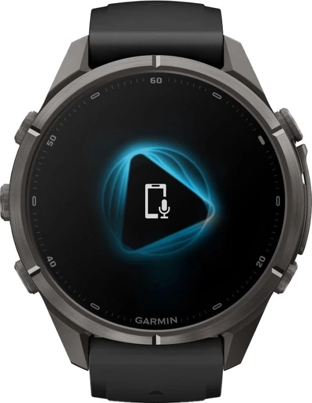 Смарт-часы Garmin Fenix 9 Pro 43mm Carbon Gray DLC Titanium with Black/Pebble Gray Silicone Band (010-04335-15/16) - Зображення 5
