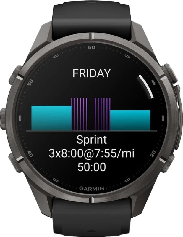 Смарт-часы Garmin Fenix 9 Pro 43mm Carbon Gray DLC Titanium with Black/Pebble Gray Silicone Band (010-04335-15/16) - Зображення 8