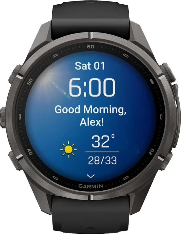 Смарт-часы Garmin Fenix 9 Pro 43mm Carbon Gray DLC Titanium with Black/Pebble Gray Silicone Band (010-04335-15/16) - Зображення 9