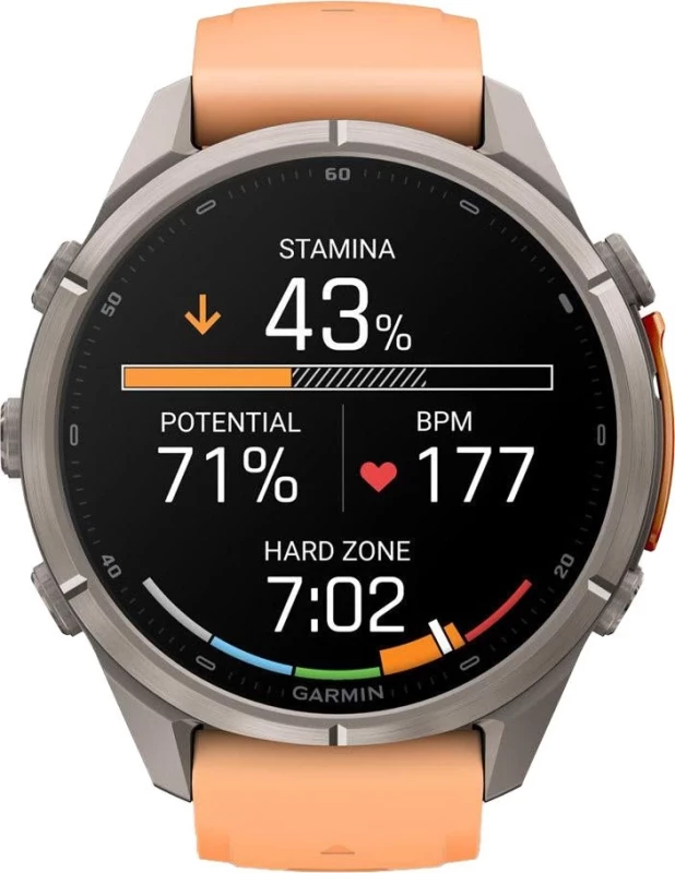 Смарт-часы Garmin Fenix 9 Pro inReach 43mm Titanium with Shell Pink/Autumn Orange Silicone Band (010-04335-00/01) - Зображення 3