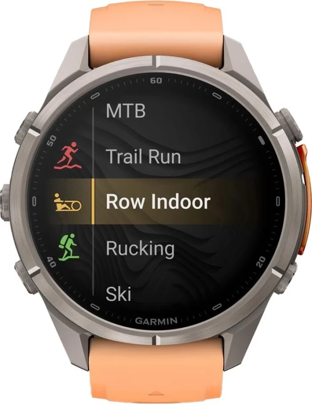 Смарт-часы Garmin Fenix 9 Pro inReach 43mm Titanium with Shell Pink/Autumn Orange Silicone Band (010-04335-00/01) - Зображення 5