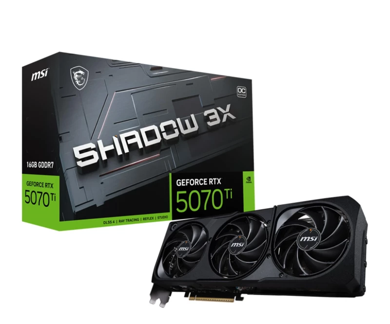 MSI GeForce RTX 5070 Ti Shadow 3X OC 16GB GDDR7 DLSS4 (5070 Ti 16G SHADOW 3X OC) (EU)