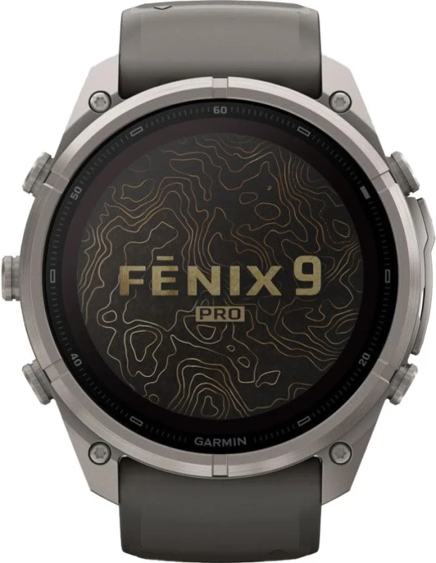 Смарт-часы Garmin Fenix 9 Pro Solar 51mm Titanium with Pebble Gray/Silver Gray Silicone Band (010-04339-05/06) - Зображення 1