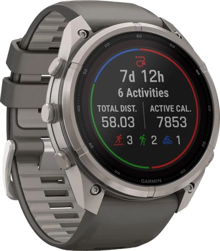 Смарт-часы Garmin Fenix 9 Pro Solar 51mm Titanium with Pebble Gray/Silver Gray Silicone Band (010-04339-05/06) - Зображення 2