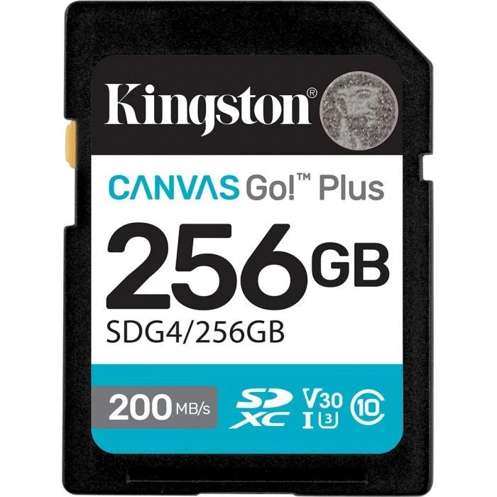 Kingston 256GB SDXC сlass 10 UHS-I U3 V30 Canvas Go Plus G4 (SDG4/256GB) (UA)