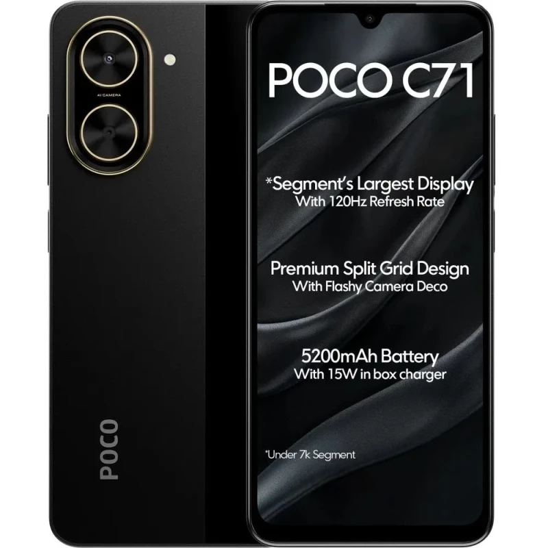 Xiaomi Poco C71 4/128GB Black (with charger) Europe