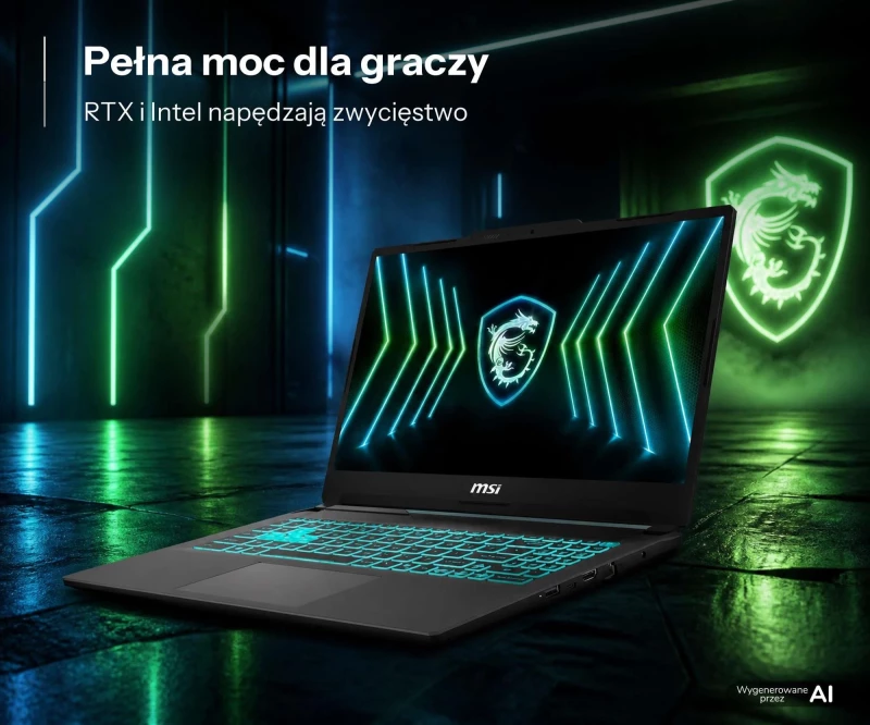 MSI Cyborg 15 Black Edition i5-13420H/24GB/1TB/Win11 RTX4050 (Cyborg 15 Black Edition A13VEO-2629PLY) No charging adapter - Зображення 2