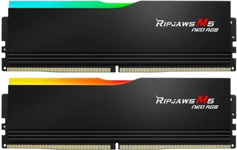 G.Skill 32 GB (2x16GB) DDR5 6400 MHz Ripjaws M5 Neo RGB Black (F5-6400J3240G16GX2-RM5NRK)