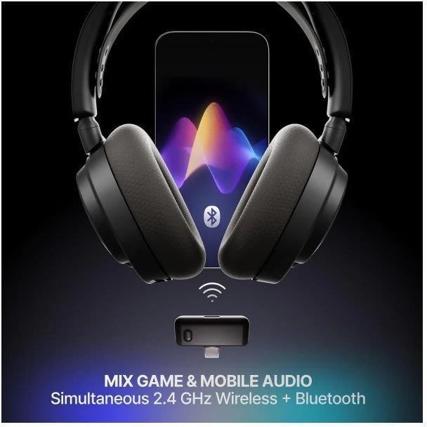 Наушники с микрофоном SteelSeries Arctis Nova 7 Wireless Gen 2 Black (61730) - Зображення 6