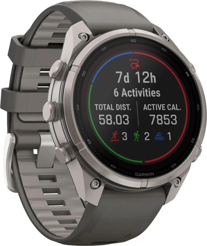 Смарт-часы Garmin Fenix 9 Pro Solar 47mm Titanium with Pebble Gray/Silver Gray Silicone Band (010-04338-05/06) - Зображення 2