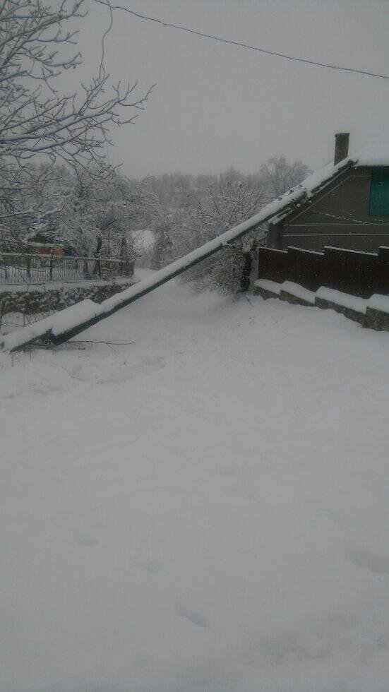 У селі на Тернопільщині попадали електростовпи, люди від..., фото-1 У селі на Тернопільщині попадали електростовпи, люди від суботи сидять у темряві (ФОТО), фото-1