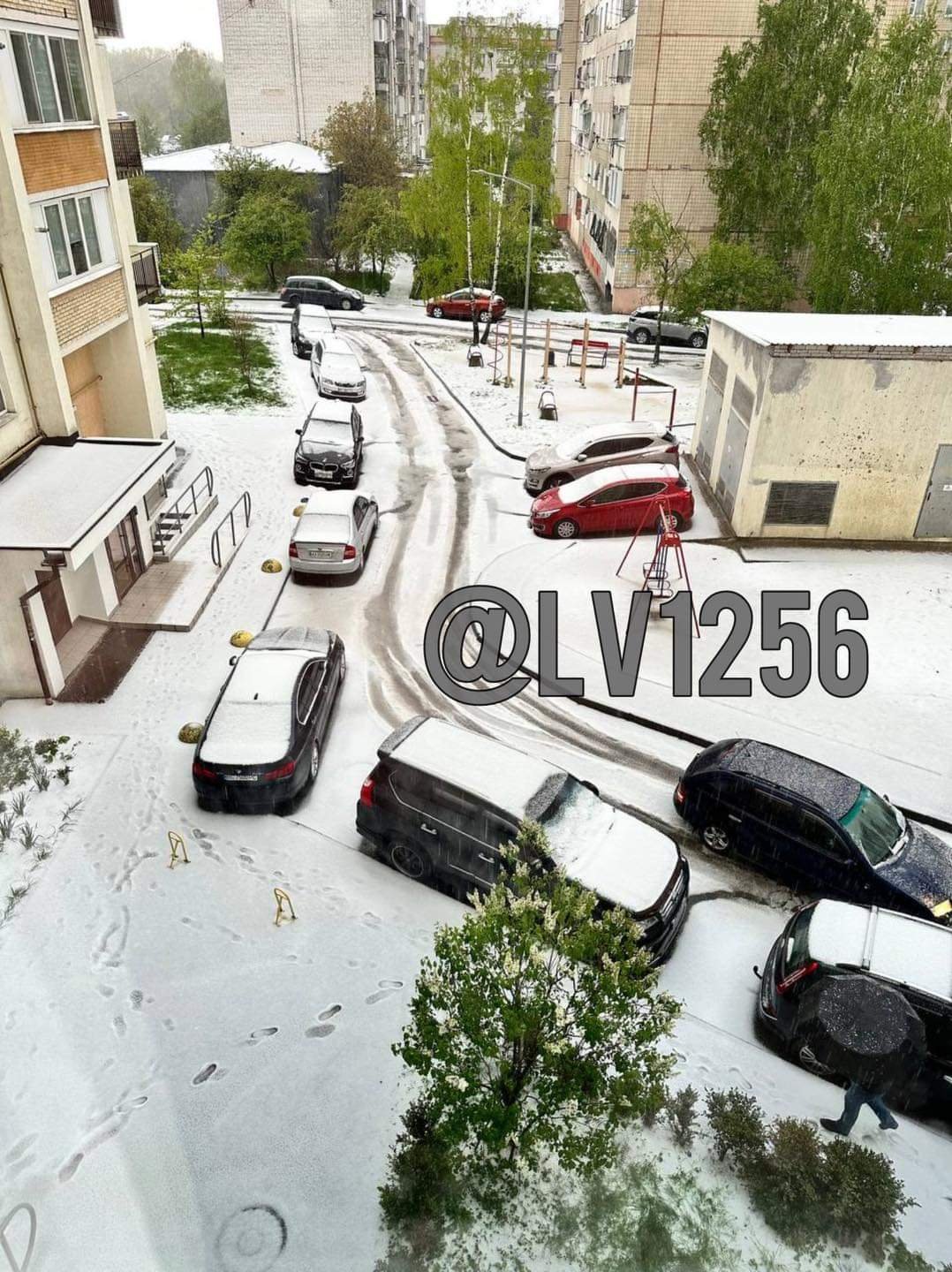 В Львові сильний град встелив землю, наче сніг (ФОТО), фото-1