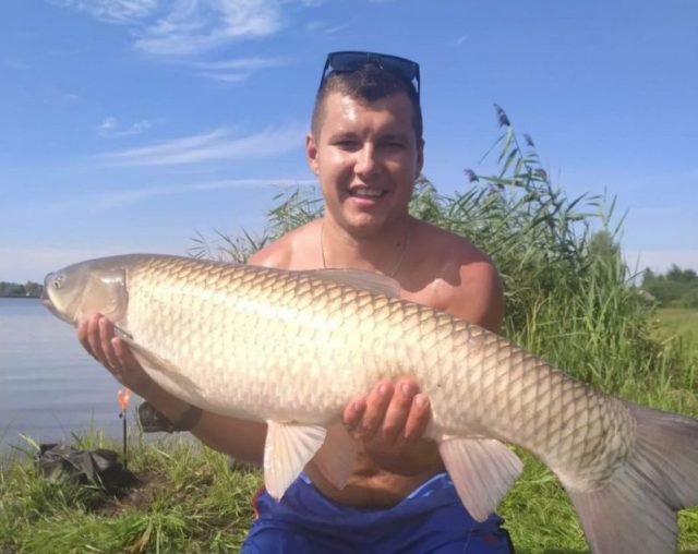 "Лунали дитячі крики: "Ура!"": амура, вагою майже 12 кг, спіймали н... "Лунали дитячі крики: "Ура!"": амура, вагою майже 12 кг, спіймали на Тернопільщині, Георгій Шевчук